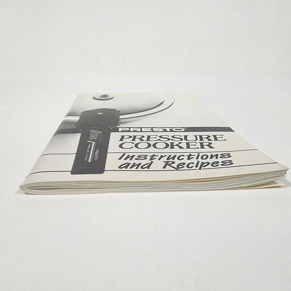 '90 Presto Aluminum Pressure Cooker Instruction Manual & Recipe Cookbook Booklet